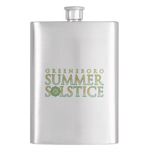 Greensboro Summer Solstice Colorful Branding Flask