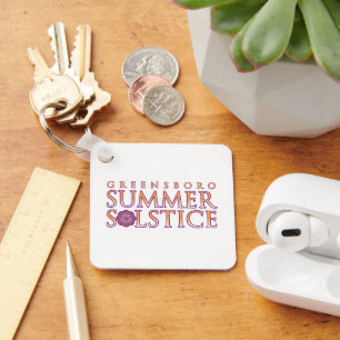 Greensboro Summer Solstice Colorful Branding Keychain