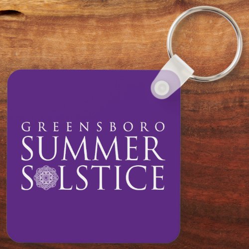 Greensboro Summer Solstice Festival Purple Keychain