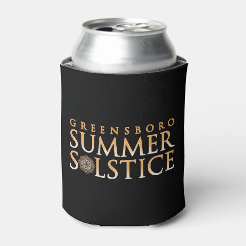 Greensboro Summer Solstice Festival Simple Black Can Cooler