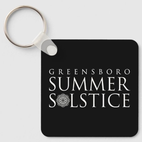 Greensboro Summer Solstice Festival Simple Black Keychain
