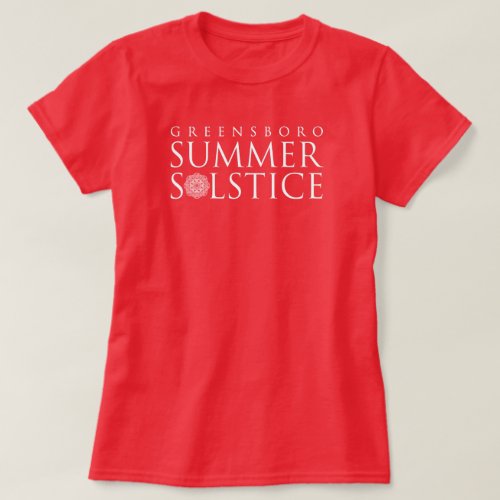 Greensboro Summer Solstice Simple Bright Red T_Shirt