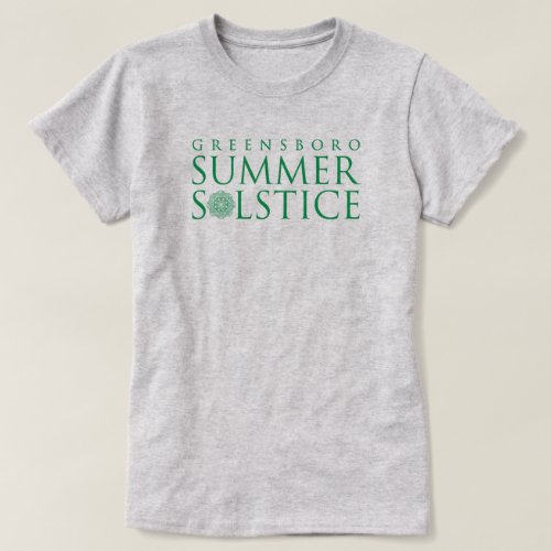 Greensboro Summer Solstice Simple Green on Gray T_Shirt