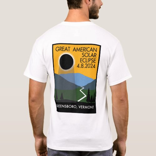 Greensboro VT  Eclipse Travel Poster T_Shirt