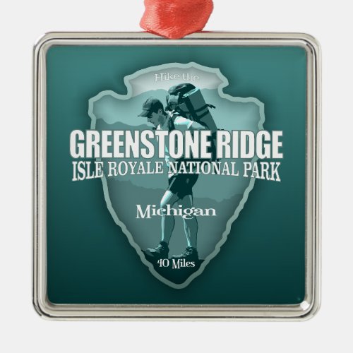 Greenstone Ridge Trail arrowhead T Metal Ornament