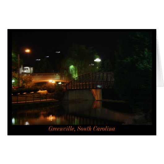 Greenville at Night Cards (Front Horizontal)