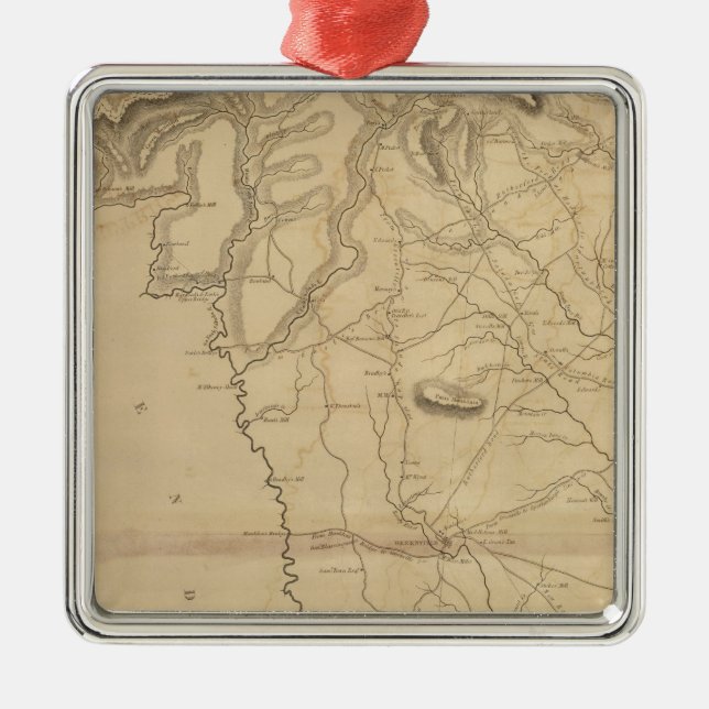 Greenville District, South Carolina Metal Ornament (Front)