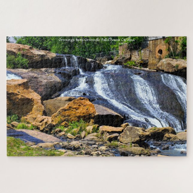 Greenville Falls South Carolina Jigsaw Puzzle (Horizontal)