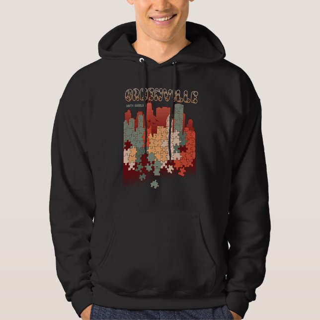 Greenville In South Carolina Travel Souvenir Hoodie (Front)