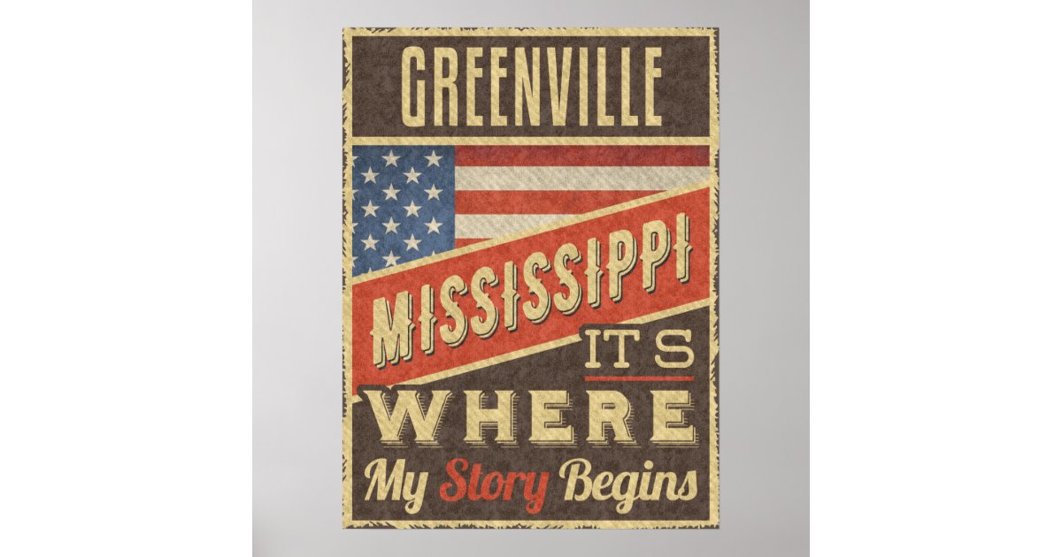 Greenville Mississippi Poster Zazzle