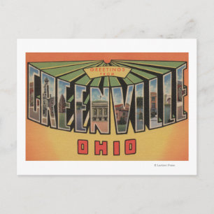 Greenville, Ohio - Large Letter Scenes Postcard
