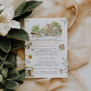 Greenville SC Bachelorette Weekend Itinerary Invitation