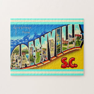 Greenville SC Vintage Postcard 11x14 Jigsaw Puzzle