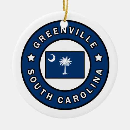 Greenville South Carolina Ceramic Ornament