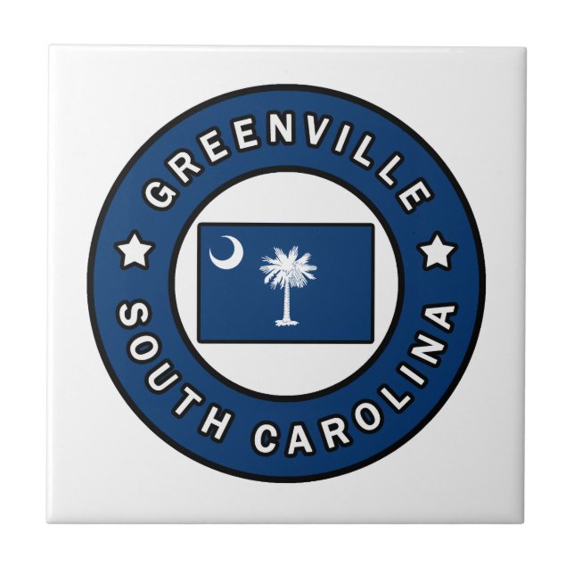 Greenville South Carolina Ceramic Tile (Front)