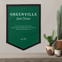 Greenville South Carolina City Pennant Wall Decor