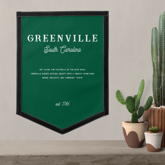 Greenville South Carolina City Pennant Wall Decor (Creator Uploaded)