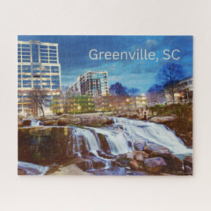 Greenville, South Carolina Downtown Reedy River Jigsaw Puzzle