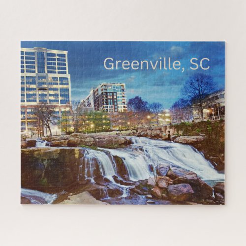 Greenville South Carolina Downtown Reedy River Jigsaw Puzzle
