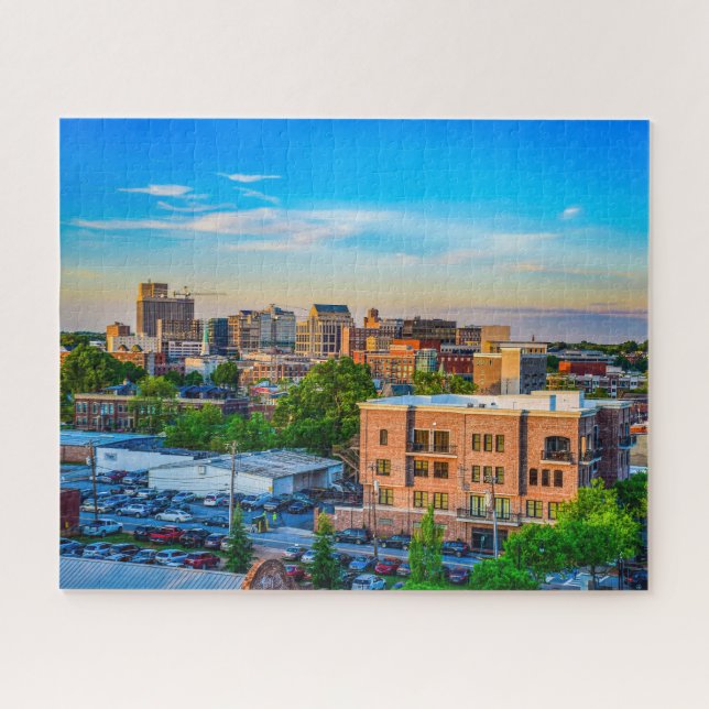 Greenville, South Carolina, Downtown Sunset Jigsaw Puzzle (Horizontal)