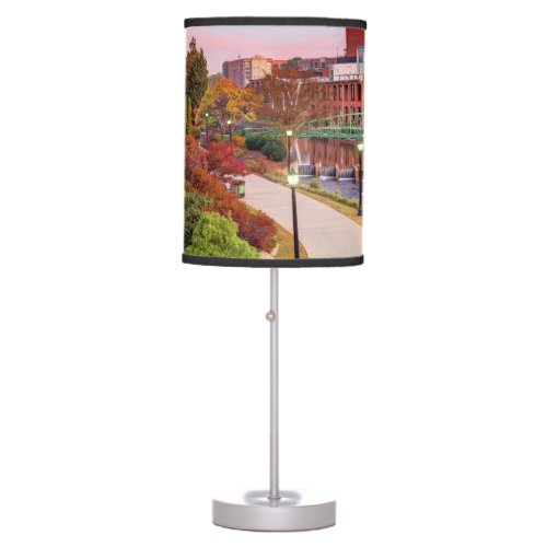 Greenville South Carolina Fall Sunset Downtown  Table Lamp