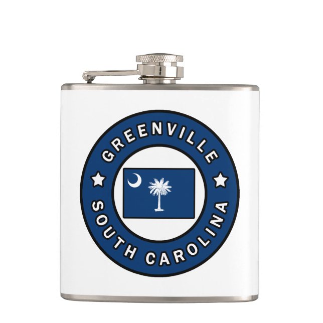 Greenville South Carolina Flask (Front)