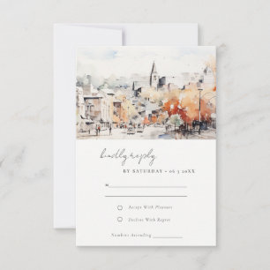 Greenville South Carolina Landscape Wedding RSVP Card