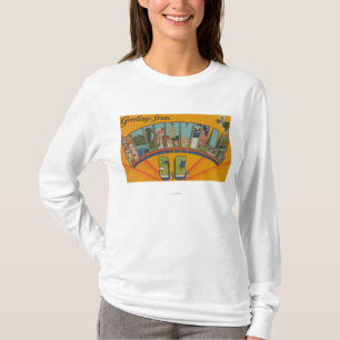 Greenville, South Carolina - Large Letter Scenes T-Shirt