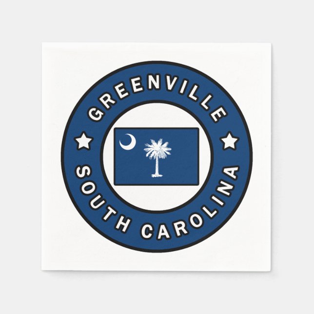 Greenville South Carolina Napkins (Front)