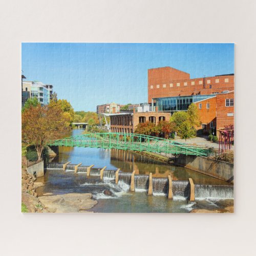 Greenville South Carolina Reedy River Downtown   Jigsaw Puzzle