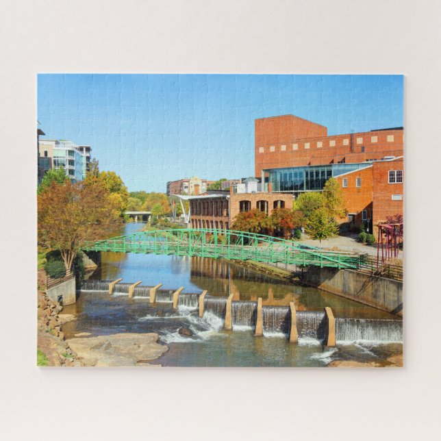 Greenville, South Carolina Reedy River Downtown   Jigsaw Puzzle (Horizontal)