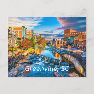 Greenville, South Carolina Reedy River, Downtown  Postcard