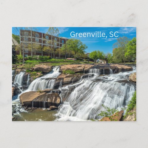 Greenville South Carolina Reedy River Falls Park Postcard
