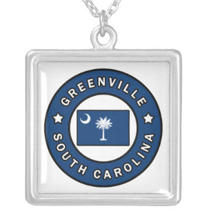 Greenville South Carolina Silver Plated Necklace