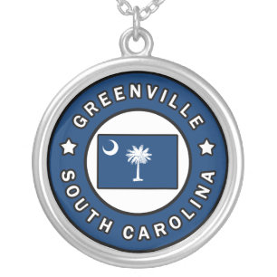 Greenville South Carolina Silver Plated Necklace