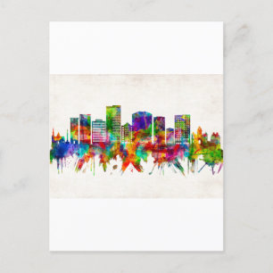 Greenville South Carolina Skyline Invitation Postcard