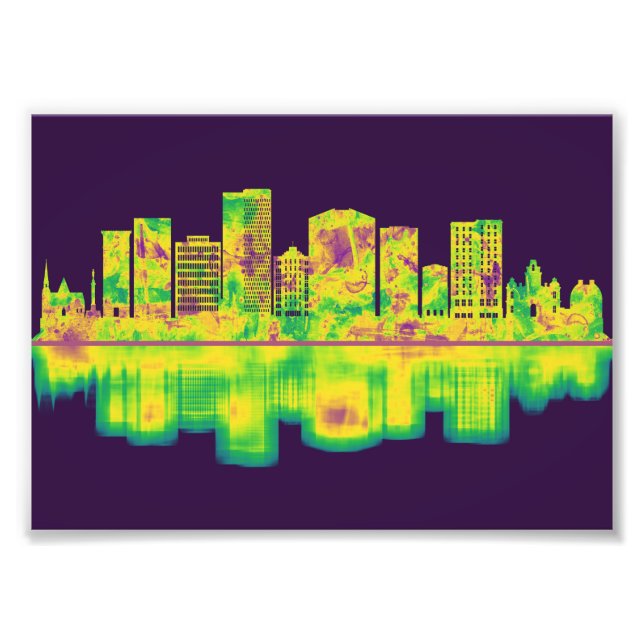 Greenville South Carolina Skyline Photo Print (Front)