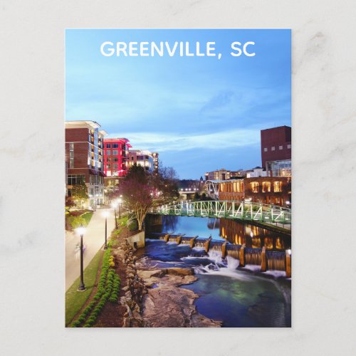 Greenville South Carolina Travel Photo Postcard