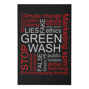 Greenwash Fake Lies Deception Faux Canvas Print