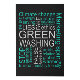 Greenwashing Fake Lies Deception Faux Canvas Print