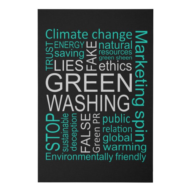 Greenwashing Fake Lies Deception Faux Canvas Print (Front)