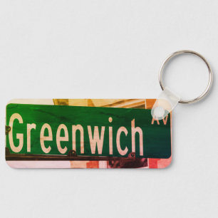 Greenwich Ave, Greenwich, CT Keychain