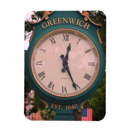 Greenwich Avenue Post Clock Greenwich CT Magnet