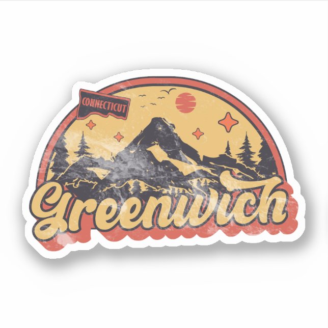 Greenwich, Connecticut Sticker (Front)