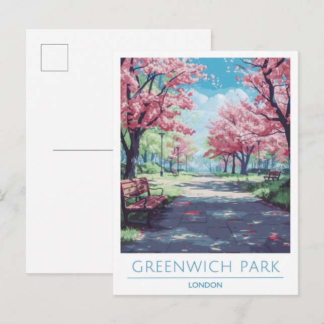 Greenwich Park London England Travel  Postcard (Front/Back)