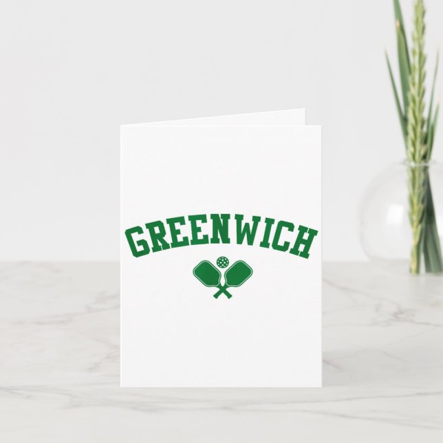 Greenwich pickleball green  card (Front)