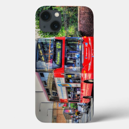 Greenwich to Peckham Red Double_decker Bus UK iPhone 13 Case