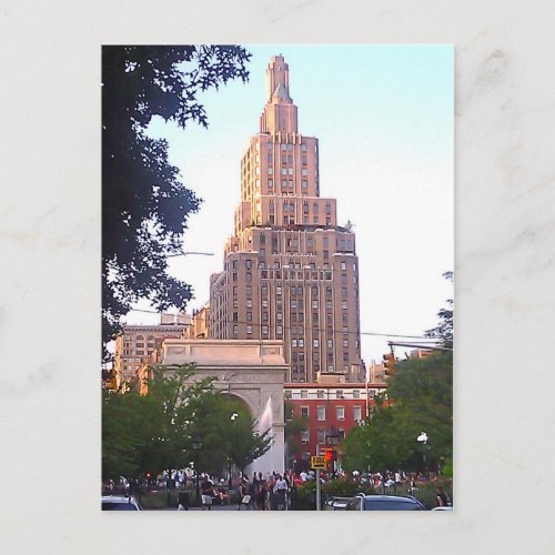 Greenwich Village arch postcard