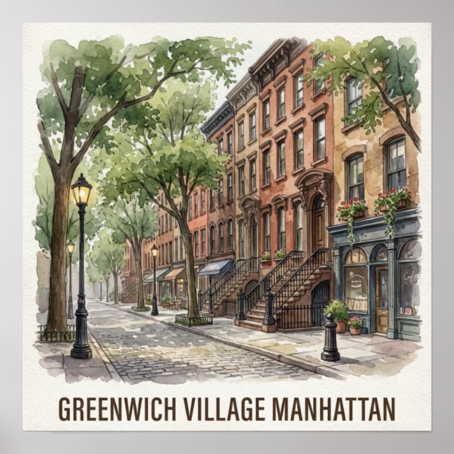 Greenwich Village Manhattan Poster (Front)