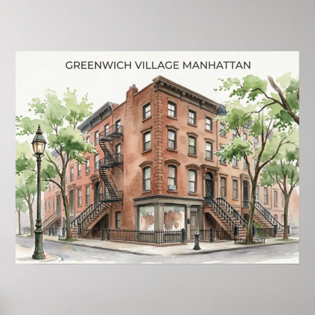 Greenwich Village Manhattan Poster (Front)